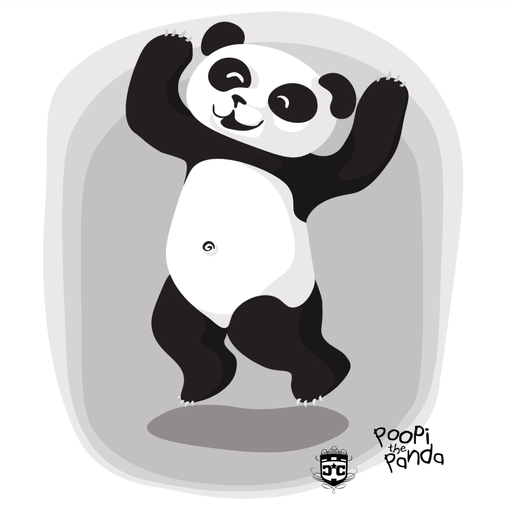 Poopi the Panda - Jumping Joyfully