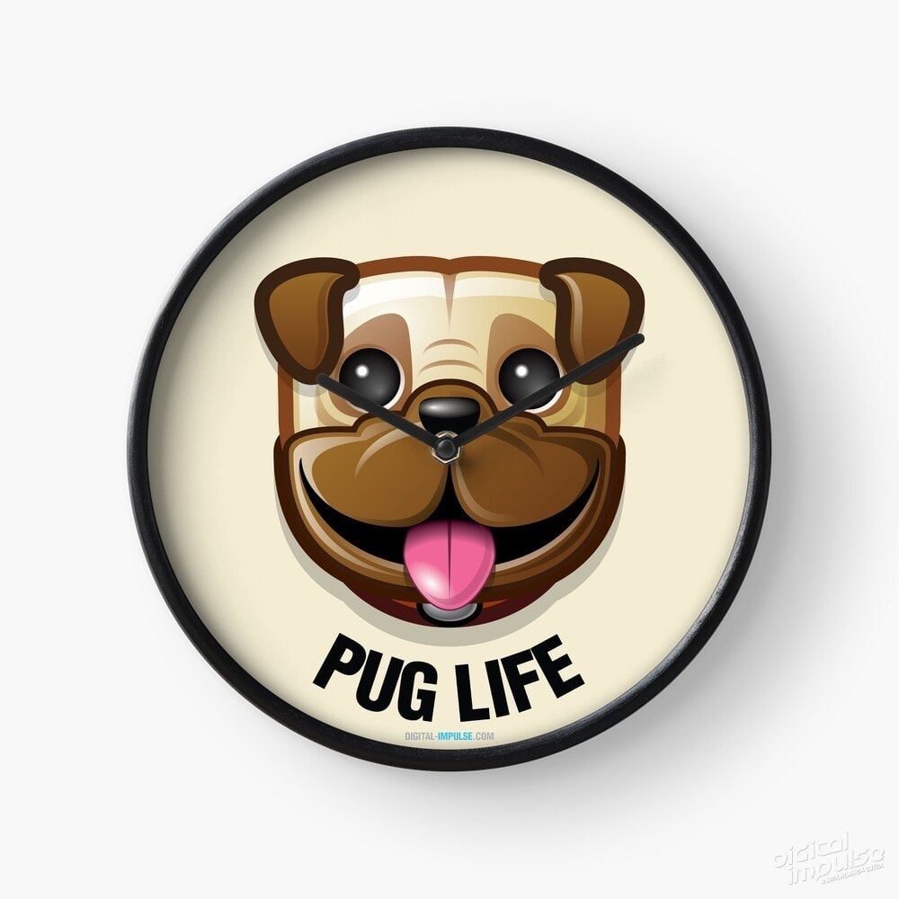 Pug Life - Clock