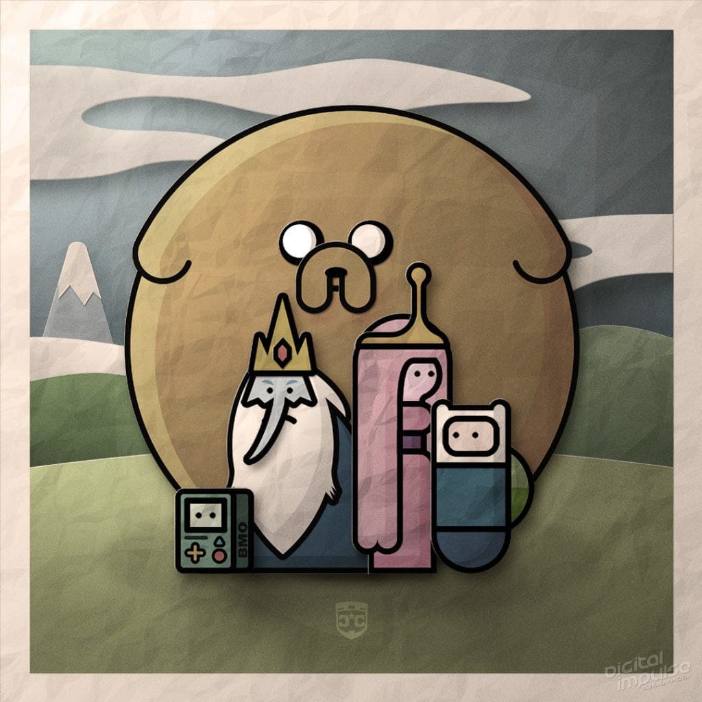 Adventure Time Fam Happy Snap (Sepia) image