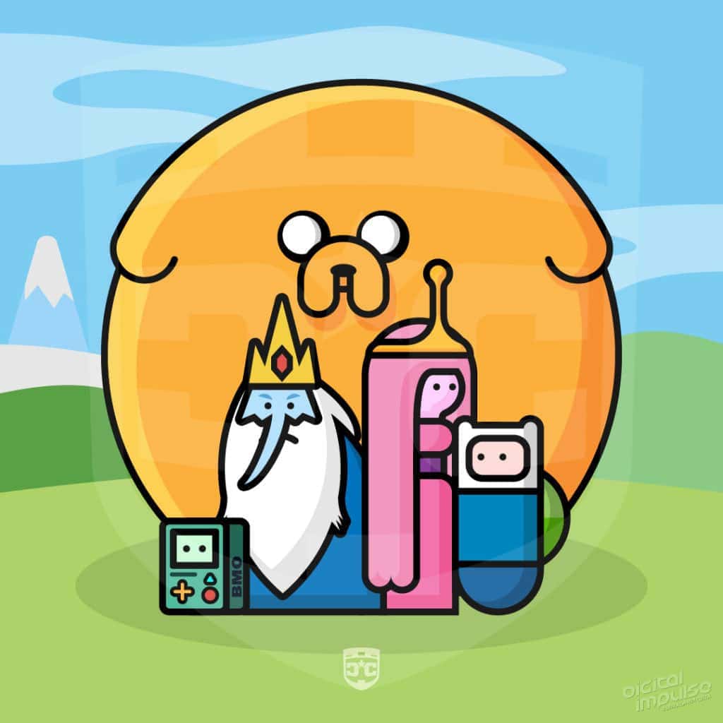 Adventure Time Fam Happy Snap Illustrator export image