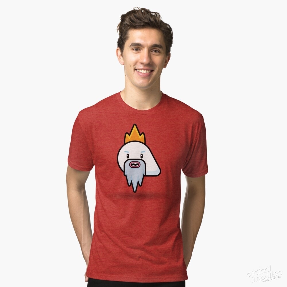 Angry Ghost King – Tri-Blend Tee