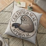 Certified Seal Of Approval - Throw Pillow image