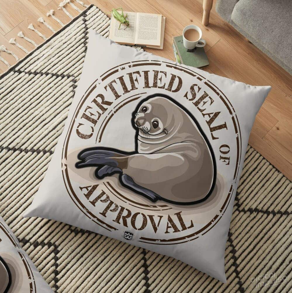 Certified Seal Of Approval - Throw Pillow image