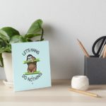 Let's Hang & Do Nothing Sloth - Art Board Print image