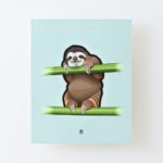 Let's Hang & Do Nothing Sloth - Canvas Mounted Print image