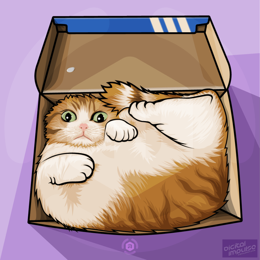 Cat In A Box 02 illustration preview image