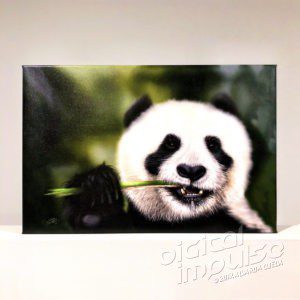 Munching Panda 50x75 Canvas Print preview image
