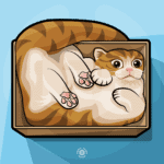 Cat In A Box Illustration preview image