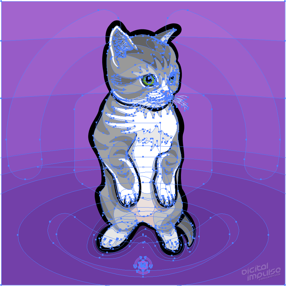 Standing Kitty Illustration Vectors preview image