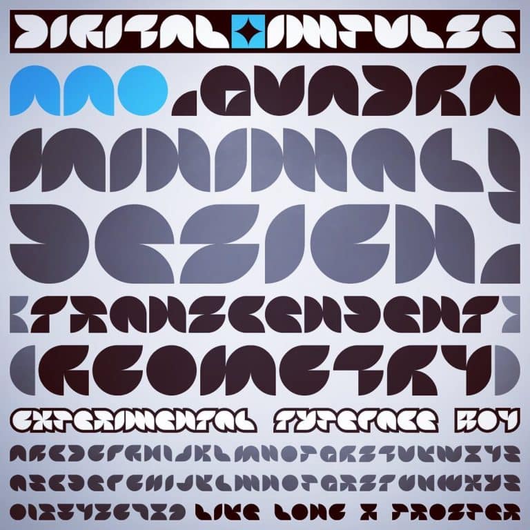 AAO-Quadra Typeface Preview image