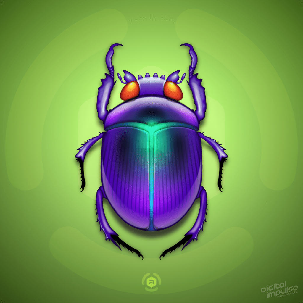 Amethyst Scarab Beetle Illustration Preview image