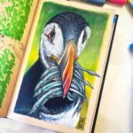 Puffin With A Beakful Illustration Preview image