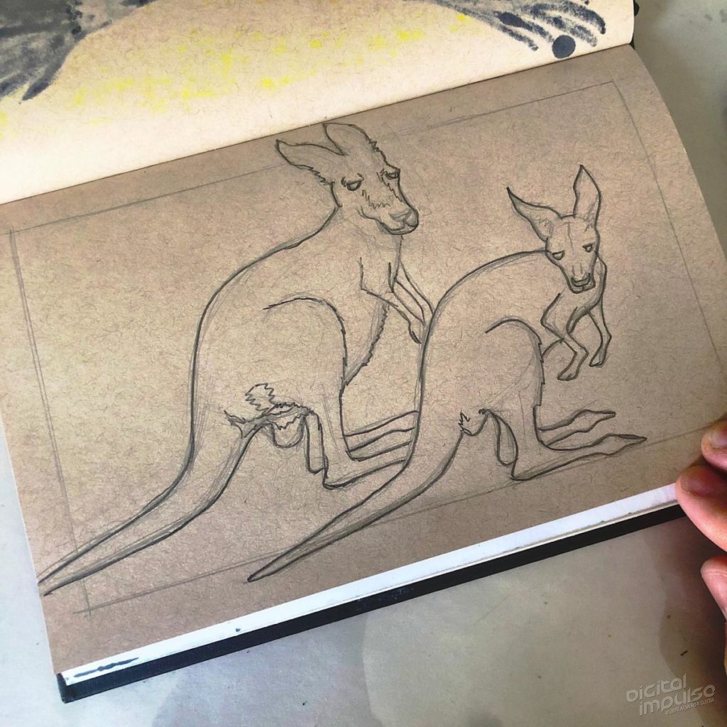 White Boomers illustration process preview image