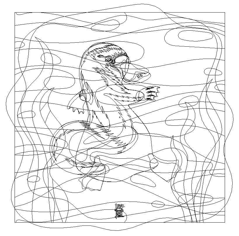 Platypus Vector Illustration Line Art preview image